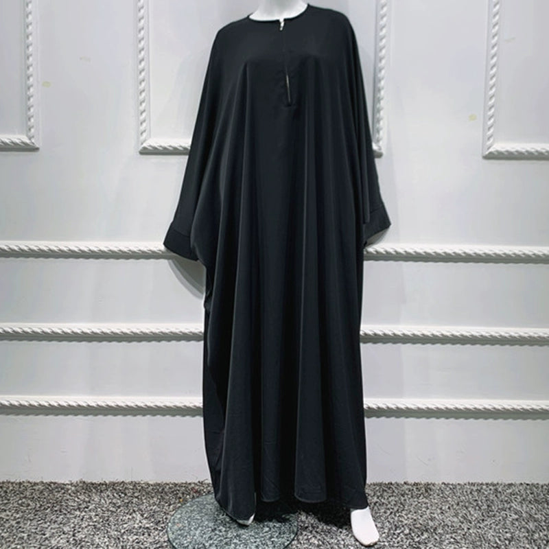 Elegant Saudi Arabian Long Sleeve Conservative Robe Dress