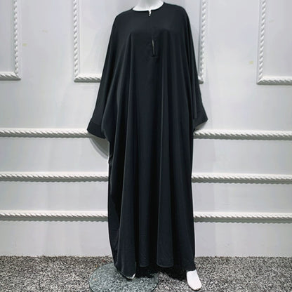 Elegant Saudi Arabian Long Sleeve Conservative Robe Dress