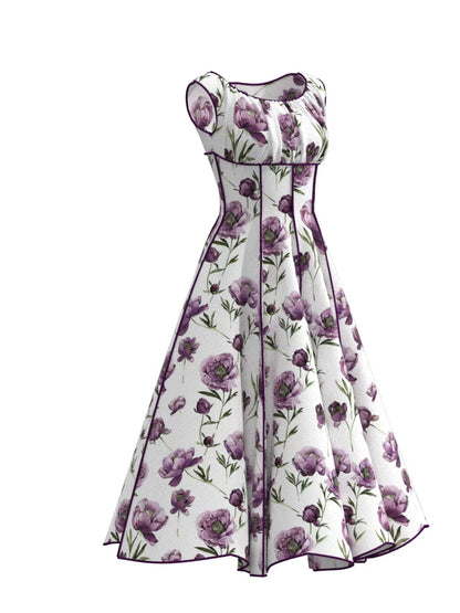 Retro Nordic One‑Shoulder Women's Dress – Paper‑Pattern Pleated Skirt