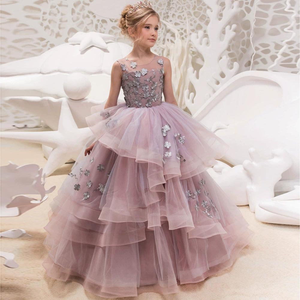 Kids Noble Princess Evening Dress
