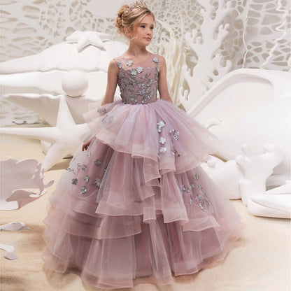 Kids Noble Princess Evening Dress