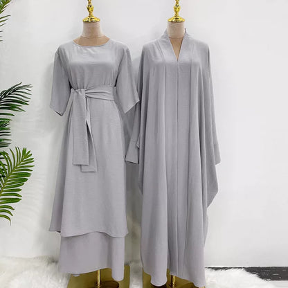 Elegant Ethnic Arabic Set with Long Skirt and Jacket