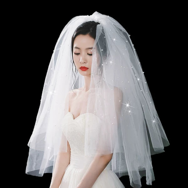 Pearl Hair Accessory Wedding Veil