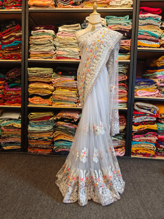 Handmade Indian Beaded Saree