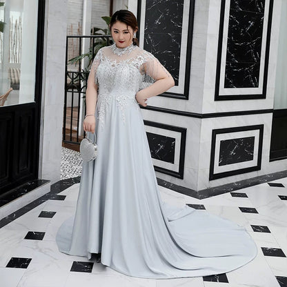 Elegant Gray Evening Long Dress