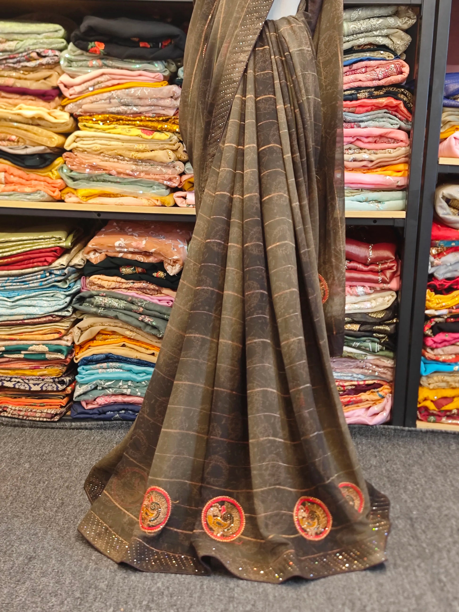Beaded Embroidered Saree