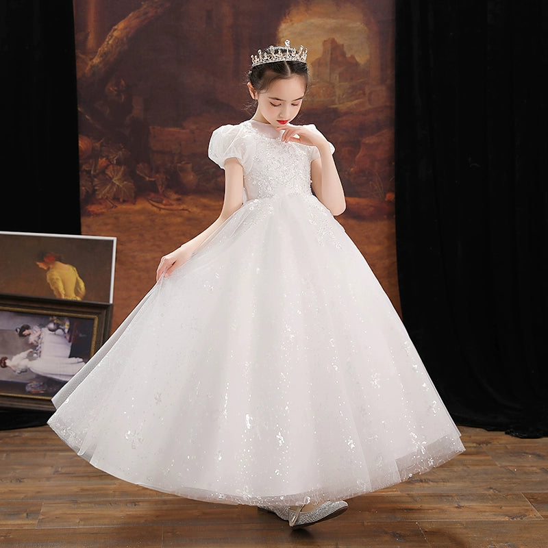 Elegant Princess Dress for Girls, Evening, Wedding, Piano Performance