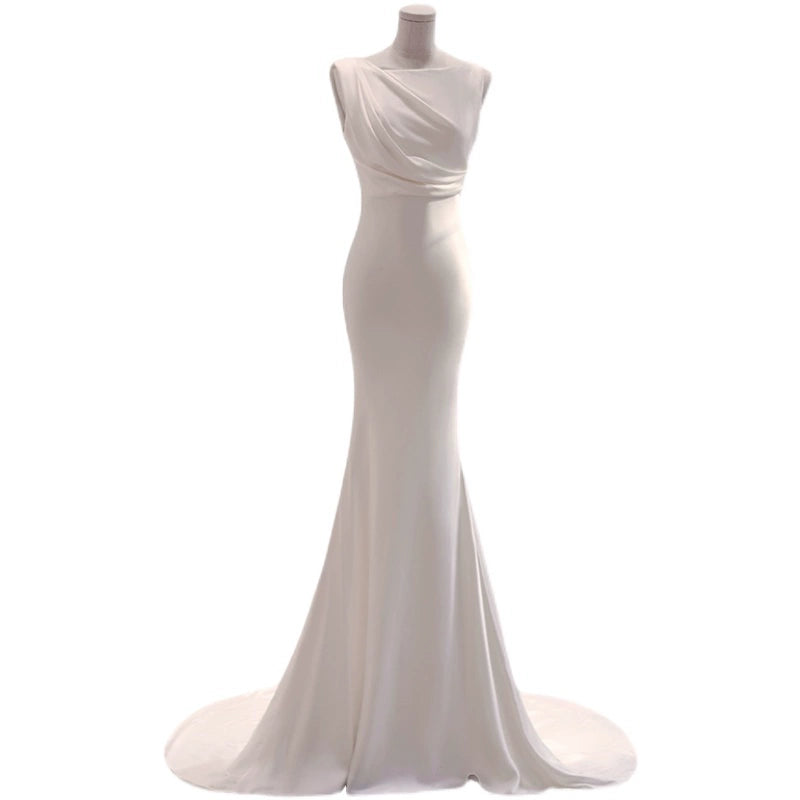 Wedding Dress White Fish Tail Cut