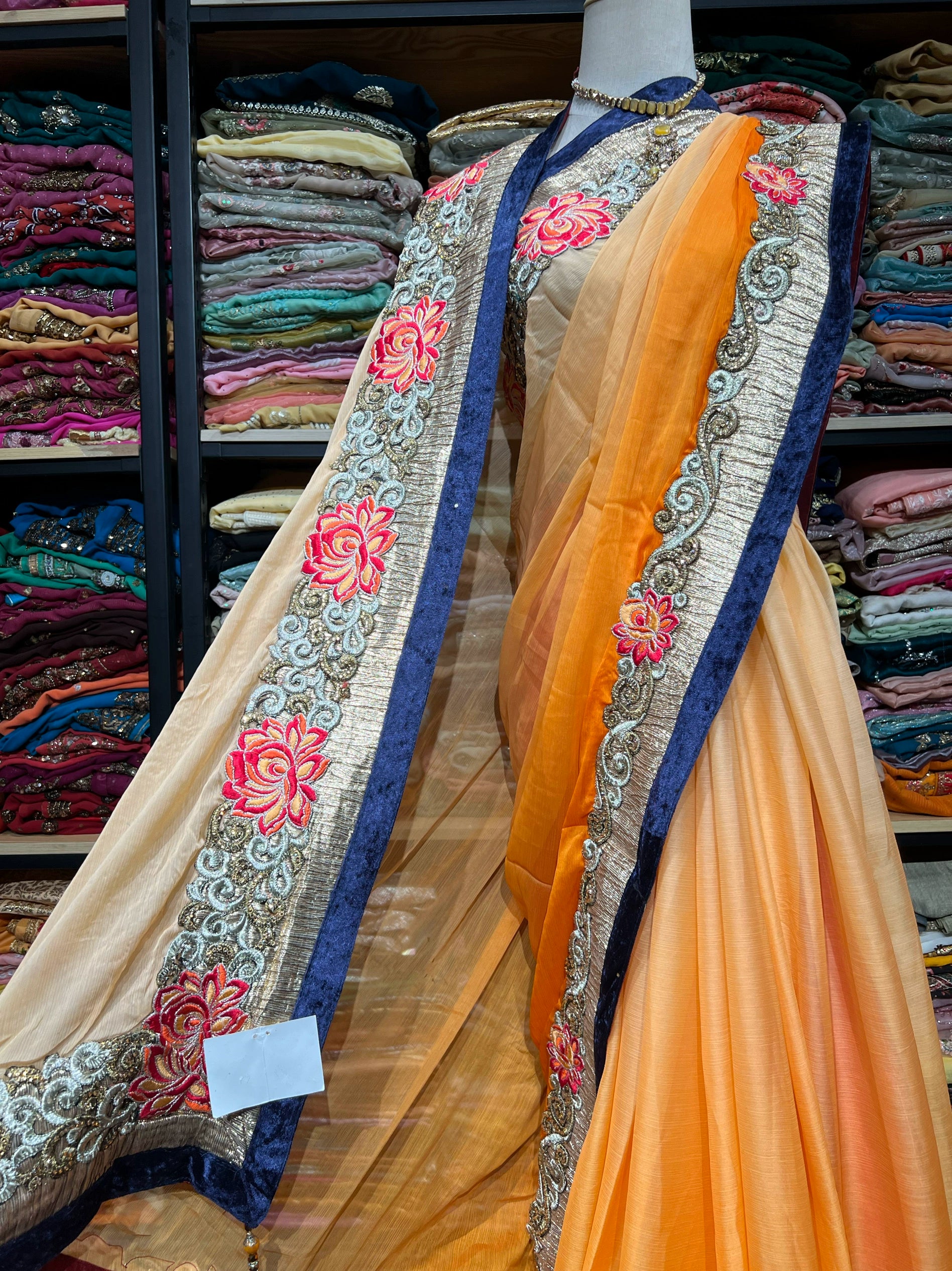 Beaded Indian Saree