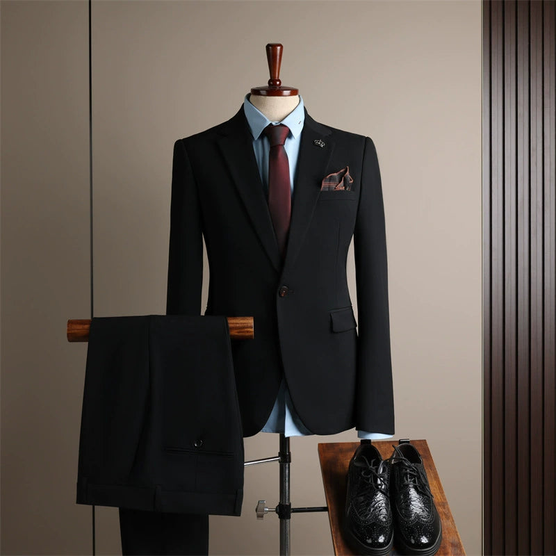 Men's English Style Classic 3-Piece Suit