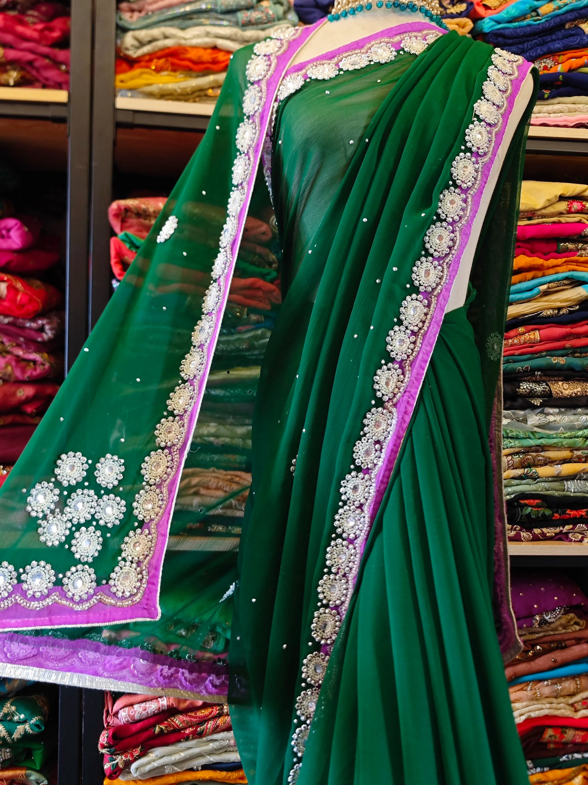 Indian Embroidered Sari