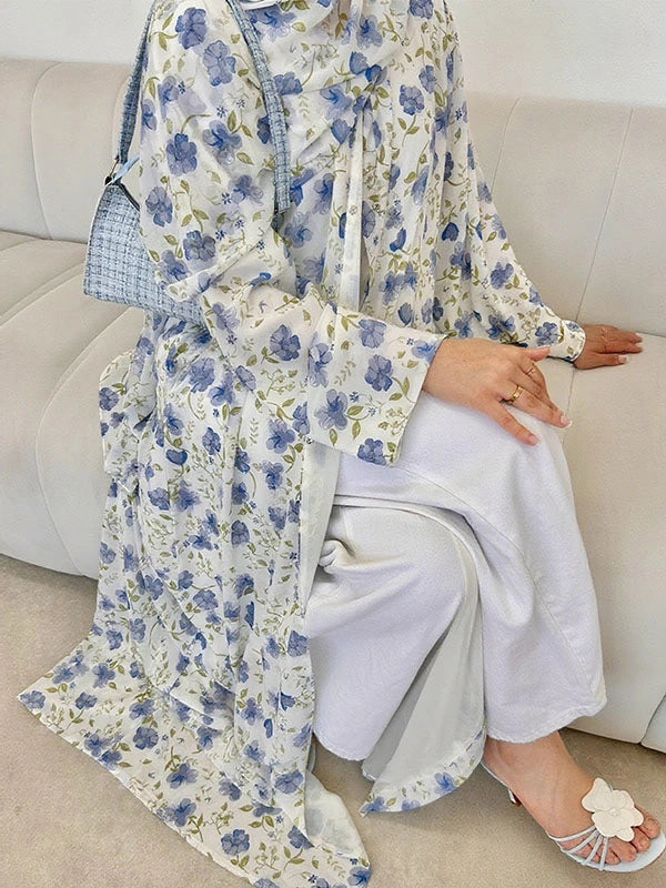 Elegant European Style Fashionable Cardigan Long Skirt Dress