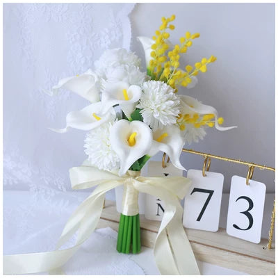 Korean Style Faux Wedding Bouquet Mixed Floral Arrangement