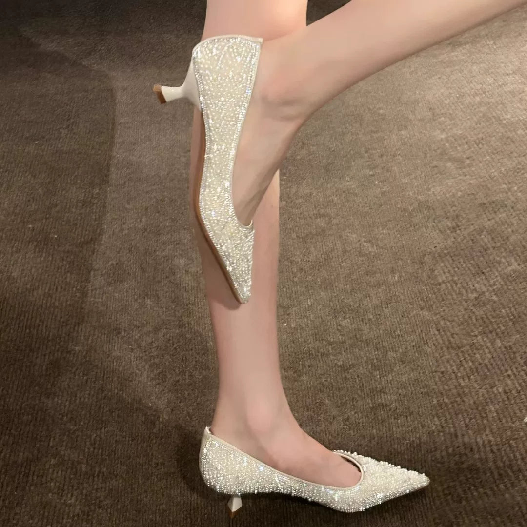 Rhinestone Pearl Stiletto High Heels Autumn 2024 Collection