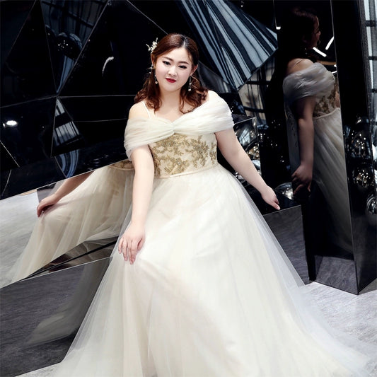 Elegant Champagne Bridesmaid Dress