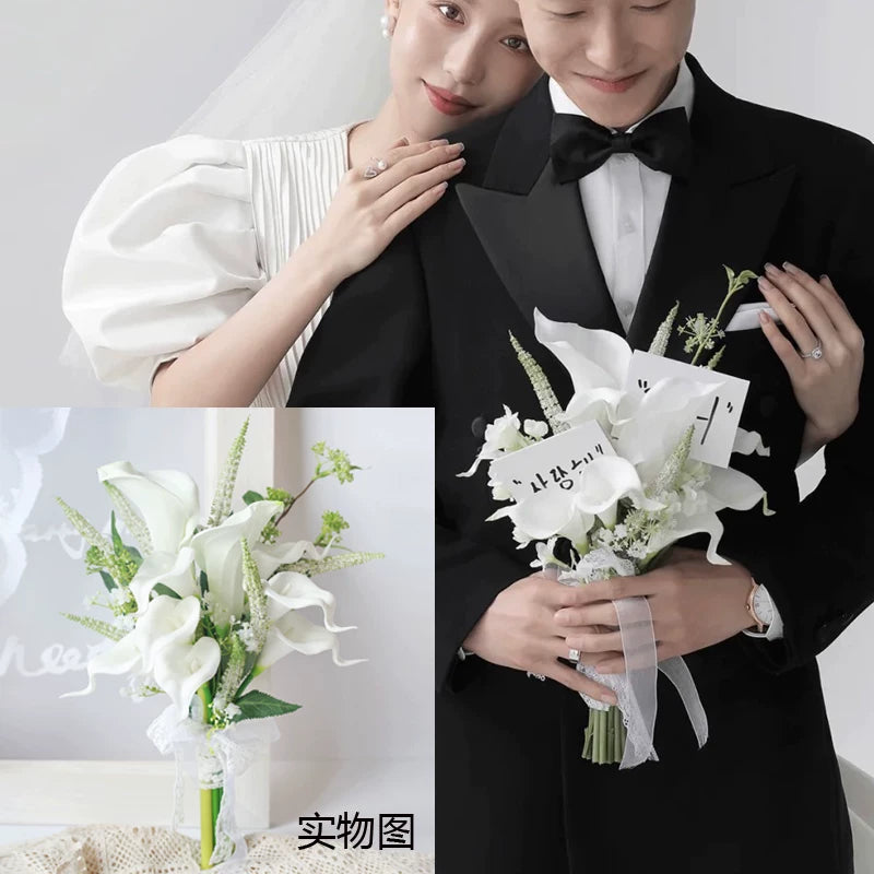 Korean Style Faux Wedding Bouquet Mixed Floral Arrangement