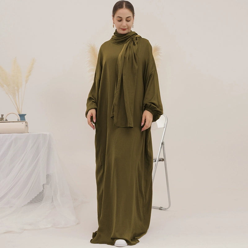 Retro Plus Size Sun Protective Long Skirt Dress – Loose Fit
