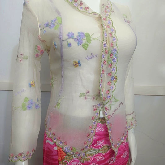 Floral Embroidered Cardigan