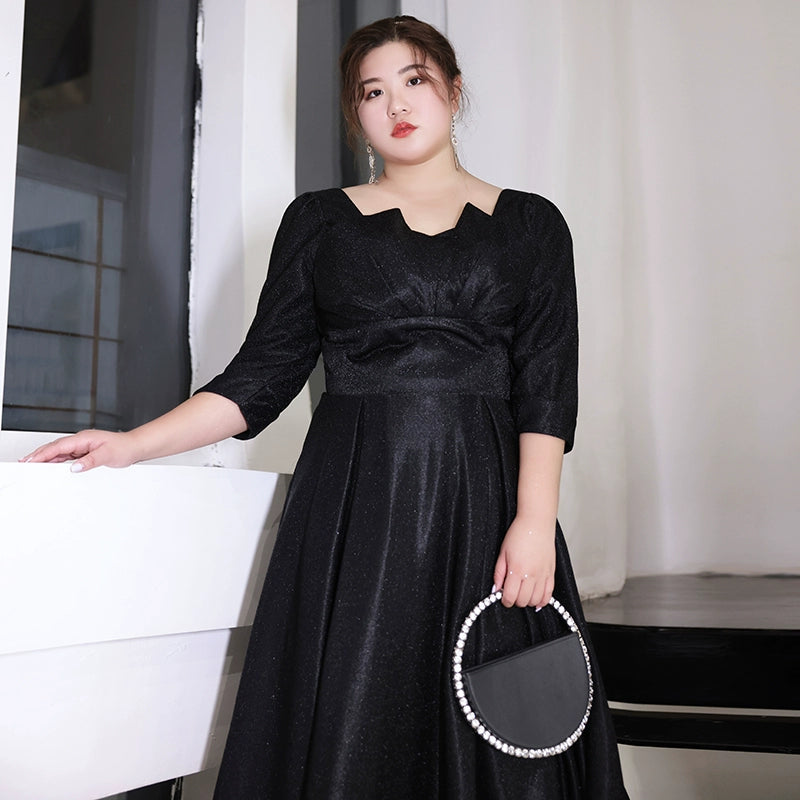 Black Evening Dress, High Quality, A-line