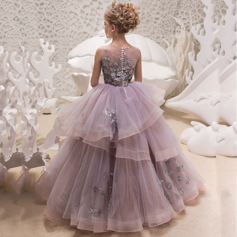 Kids Noble Princess Evening Dress