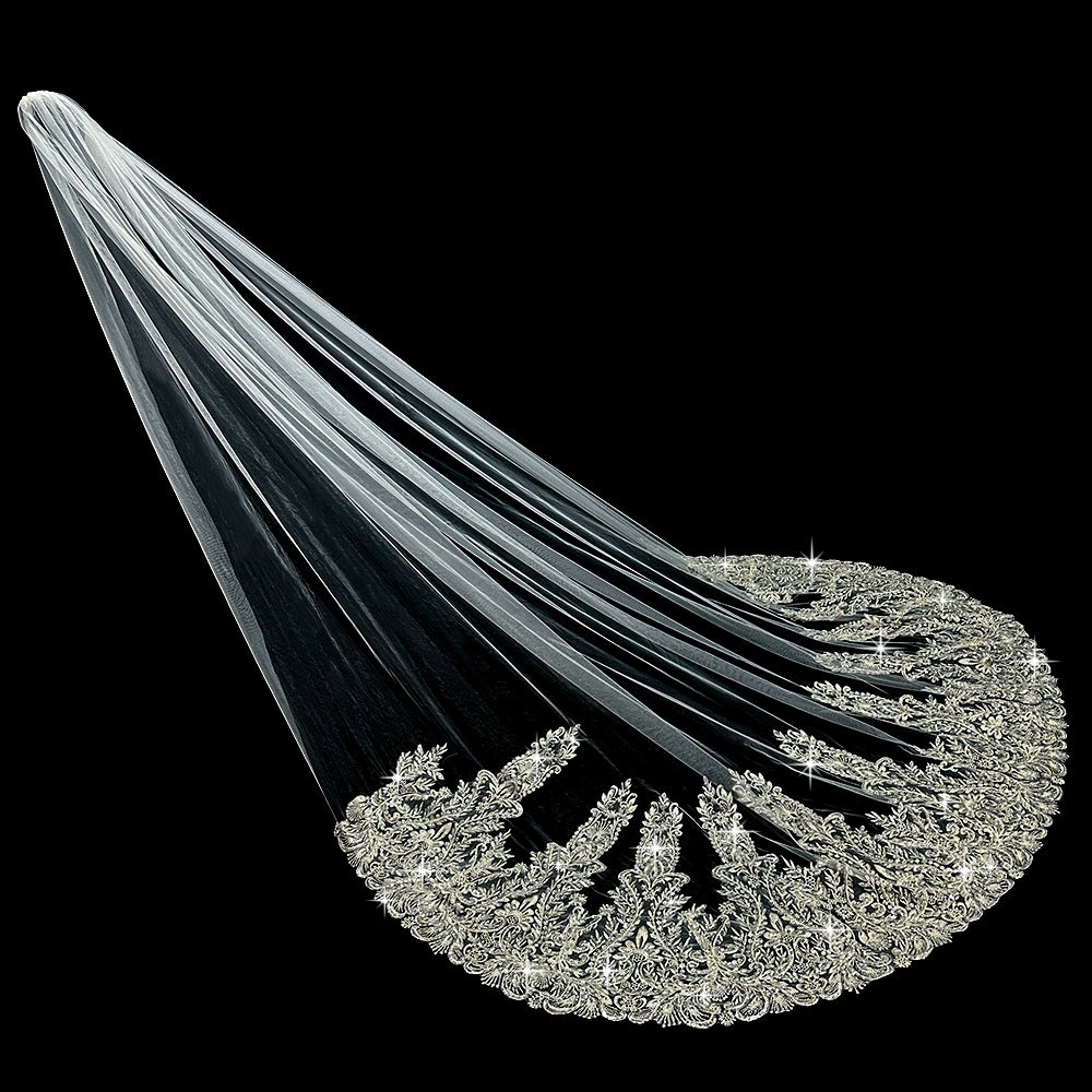 Wedding Veil Beaded Embroidery