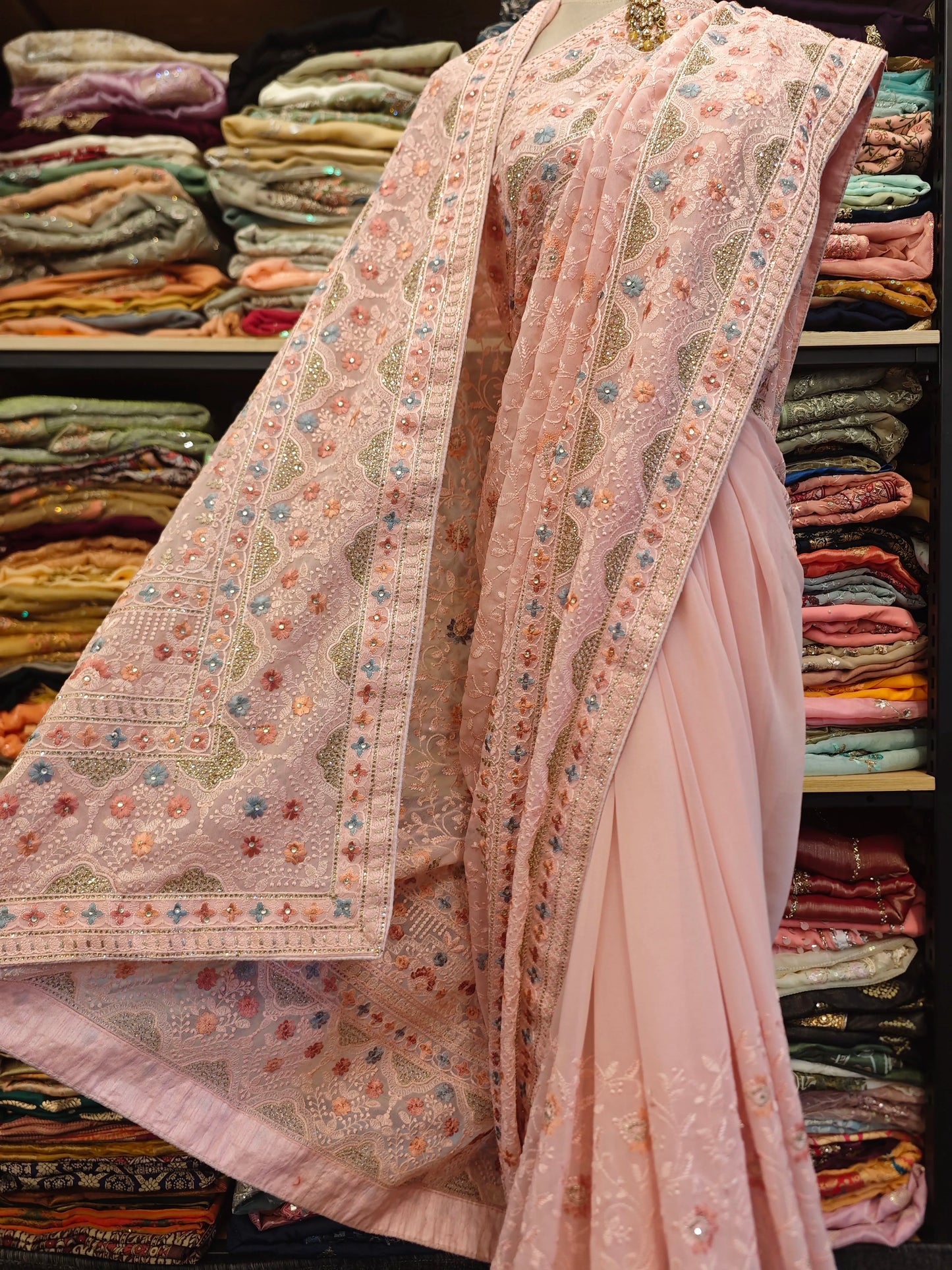 Beaded Sari with Top