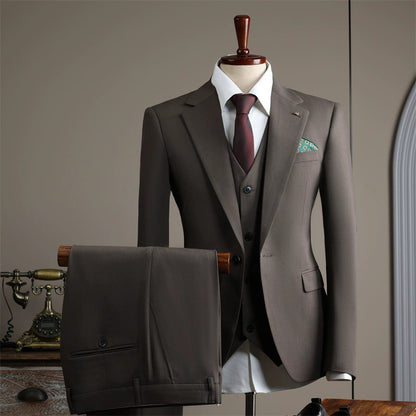 Men's British Style 3 Piece Suit Set