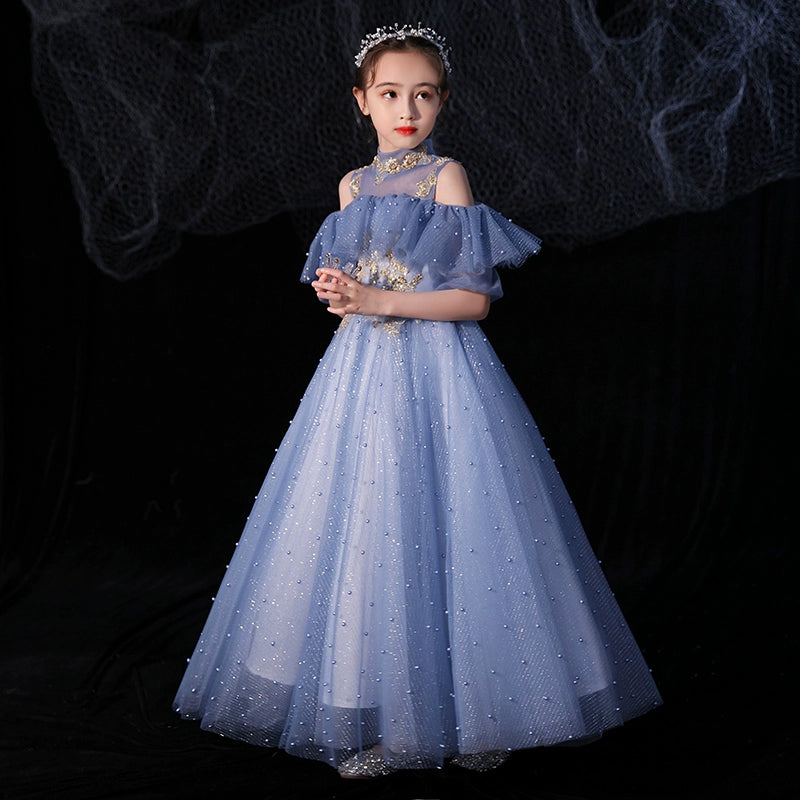 Kids' Elite Evening Dress: Princess Wedding & Piano Performance Costume
