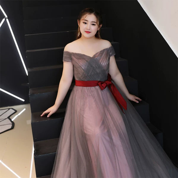 Open Shoulders Evening Dress