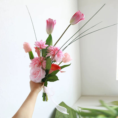 Artificial Wedding Bouquet Waterfall Handheld Flower Prop Decoration