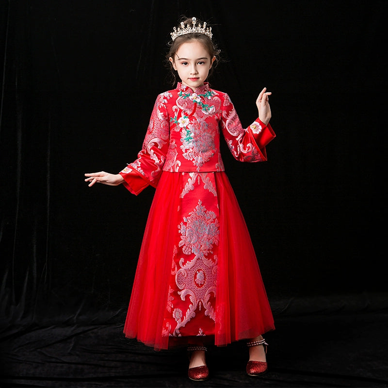 Chinese Style Thickened New Year Cheongsam Hanfu Wedding Dress