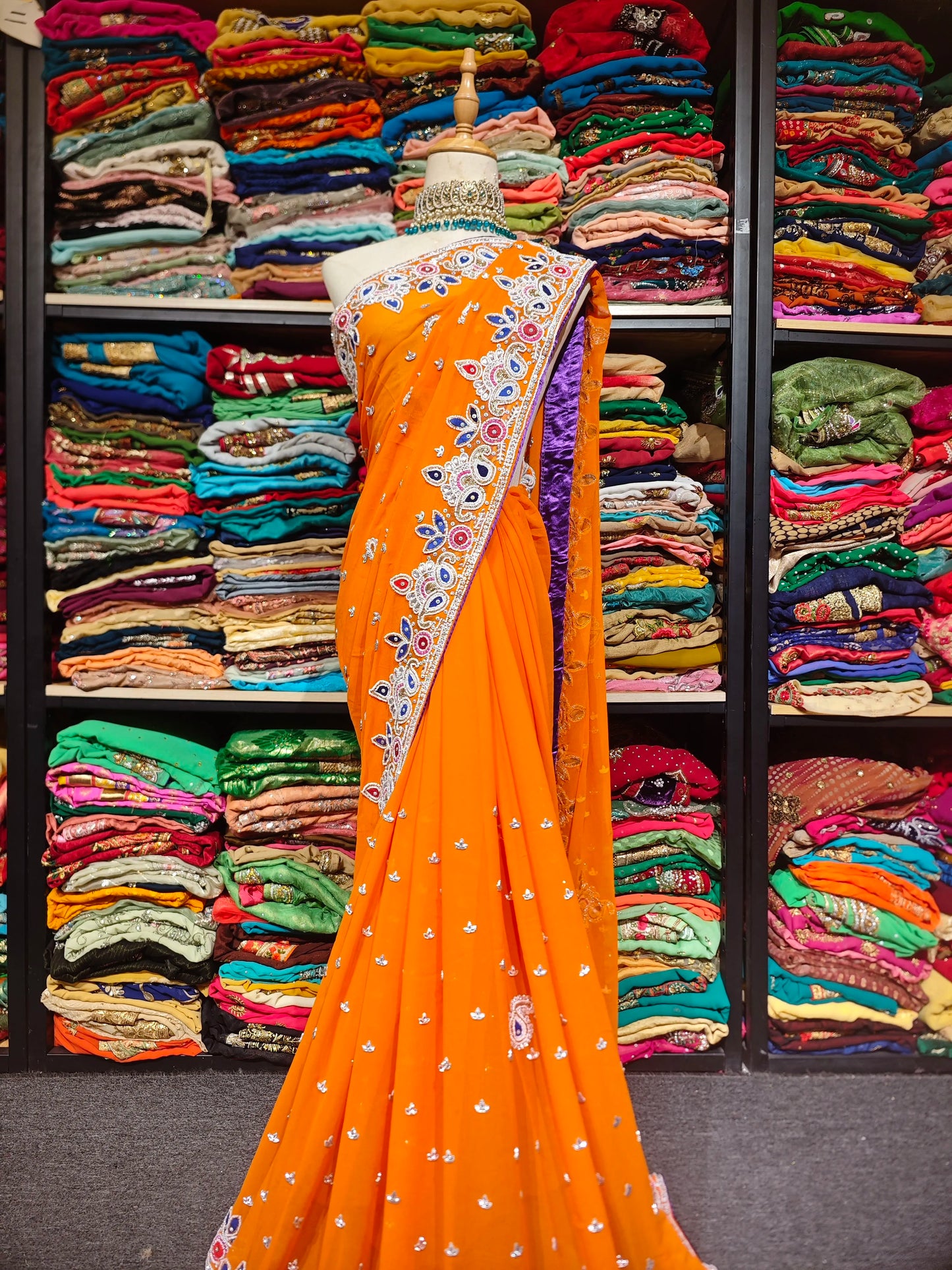Beaded Indian Saree