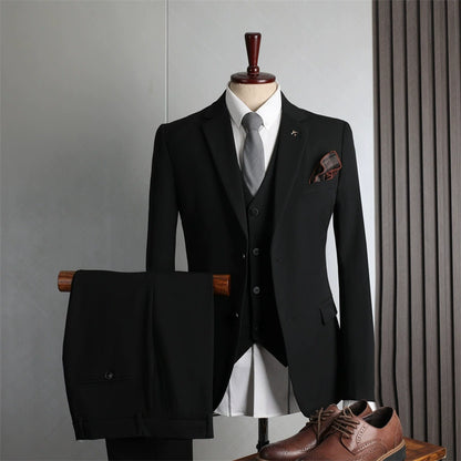 Men British Style 3 Piece Suit Set