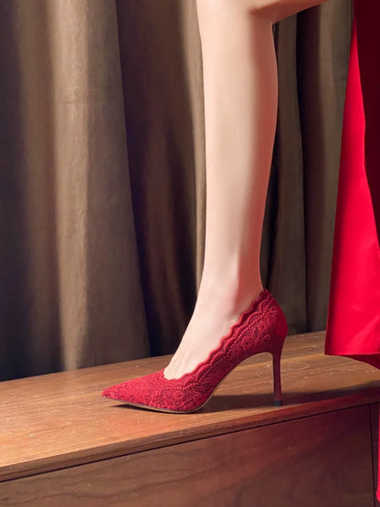 Women's Chinese Embroidered High Heel Shoes
