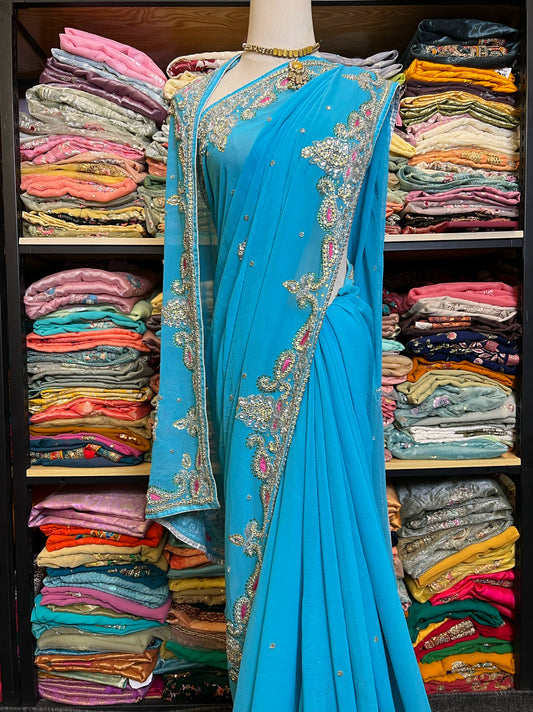 Kashmir Wool Sari Shawl