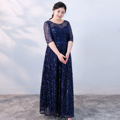 Navy Blue Evening Dress
