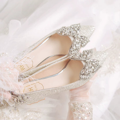 Wedding High Heel Shoes Light Champagne Pregnant Friendly