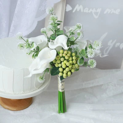 Korean Style Faux Wedding Bouquet Mixed Floral Arrangement