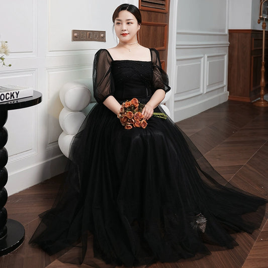 Elite Black French Evening Dress