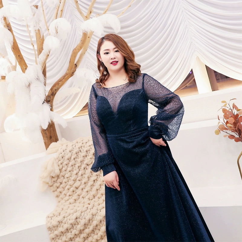 Women Elegant Long Sleeve A Line Dress