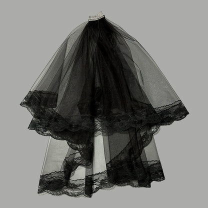 Wedding Black Lace Veil