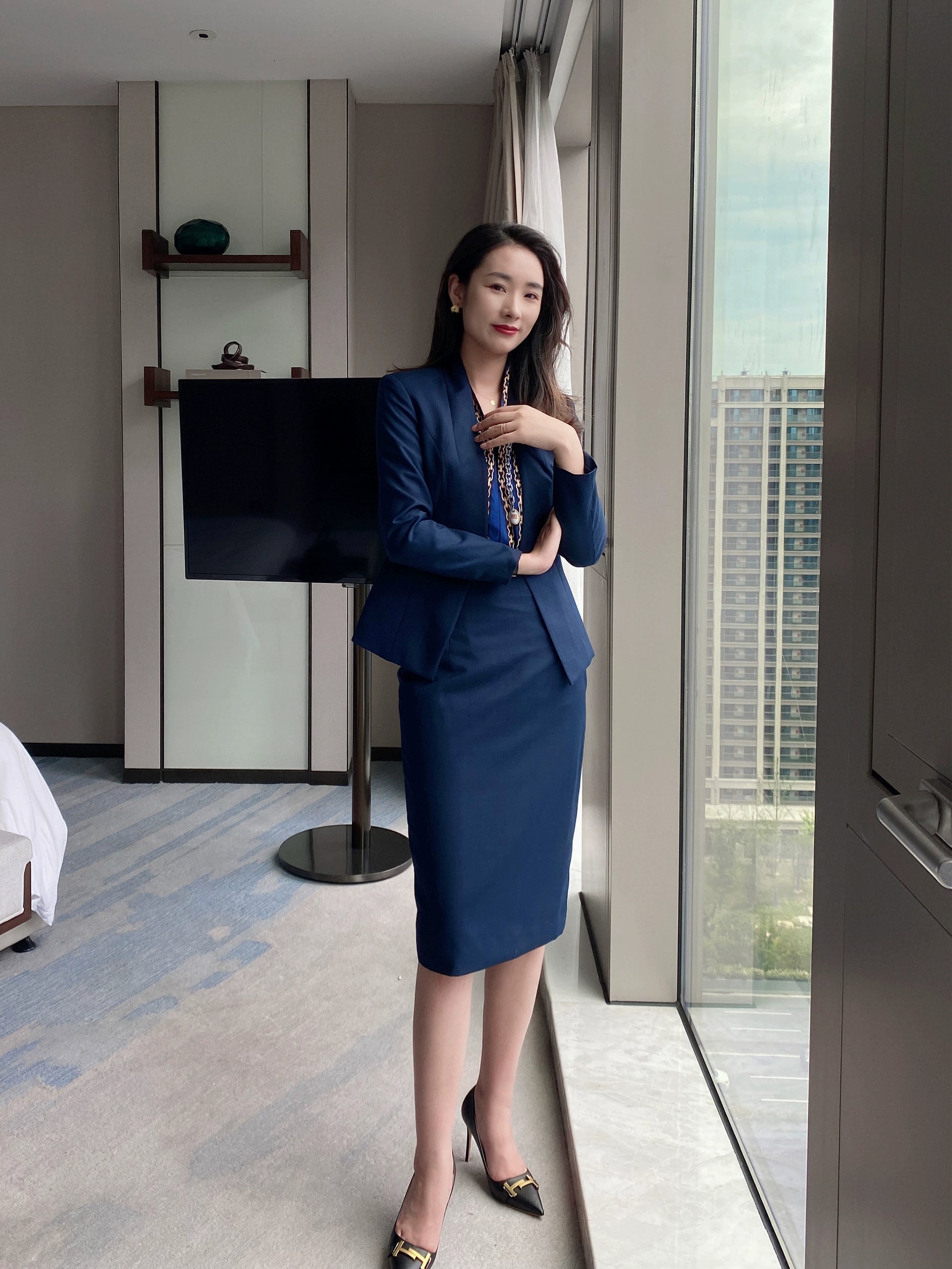 Premium Autumn Short Suit Fitted Jacket & Skirt Set