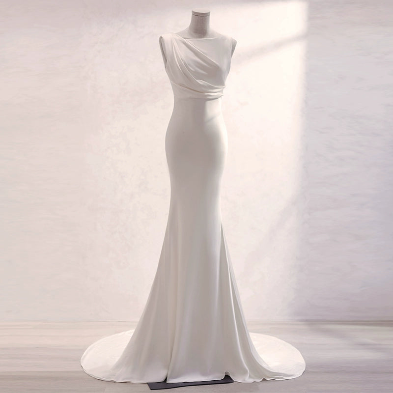 Wedding Dress White Fish Tail Cut