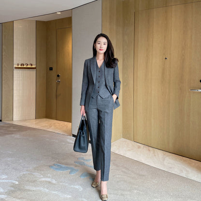 Winter Warm Classic 3-Piece Slim Fit Suit Set for Women