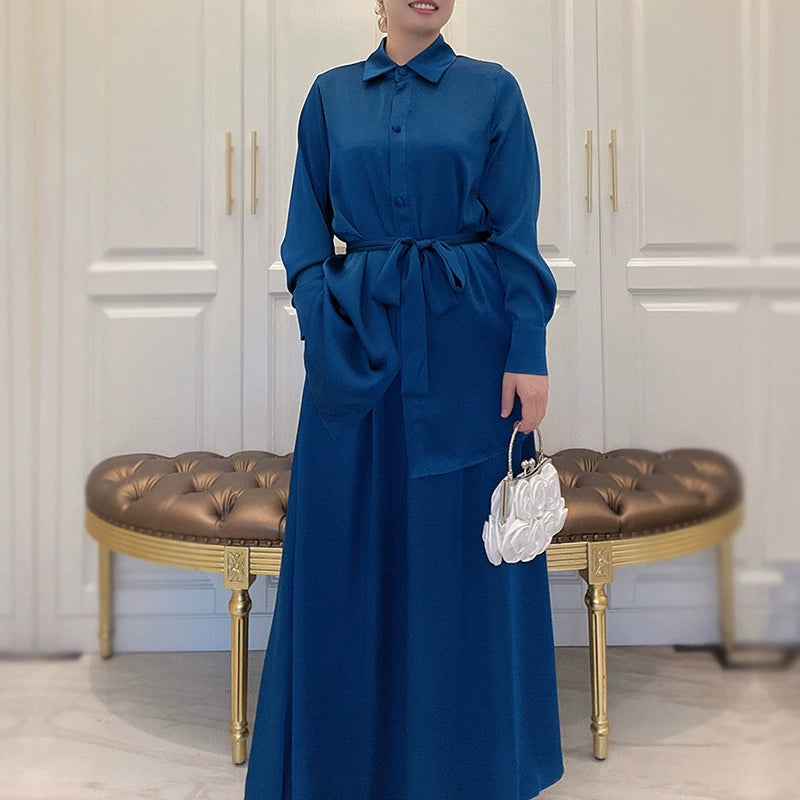 Fresh Arabic Skirt Set with Cotton Fabric Multiple Sizes