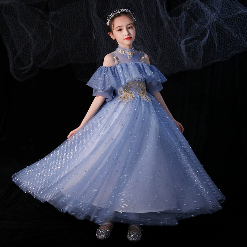 Kids' Elite Evening Dress: Princess Wedding & Piano Performance Costume