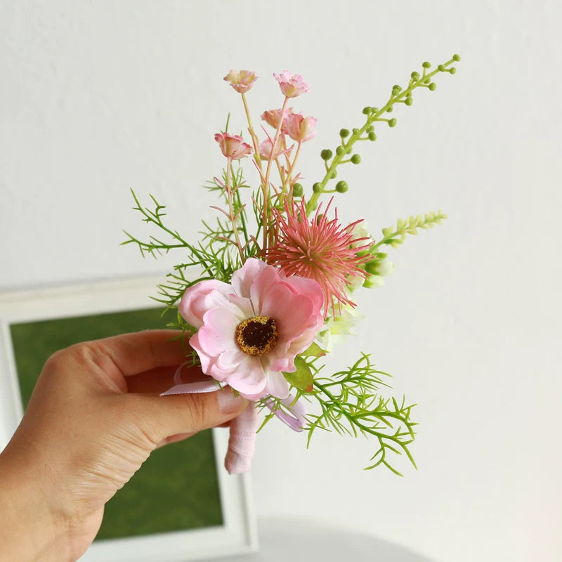 Groom Boutonniere Pin Wedding Lapel Flower Photo Prop