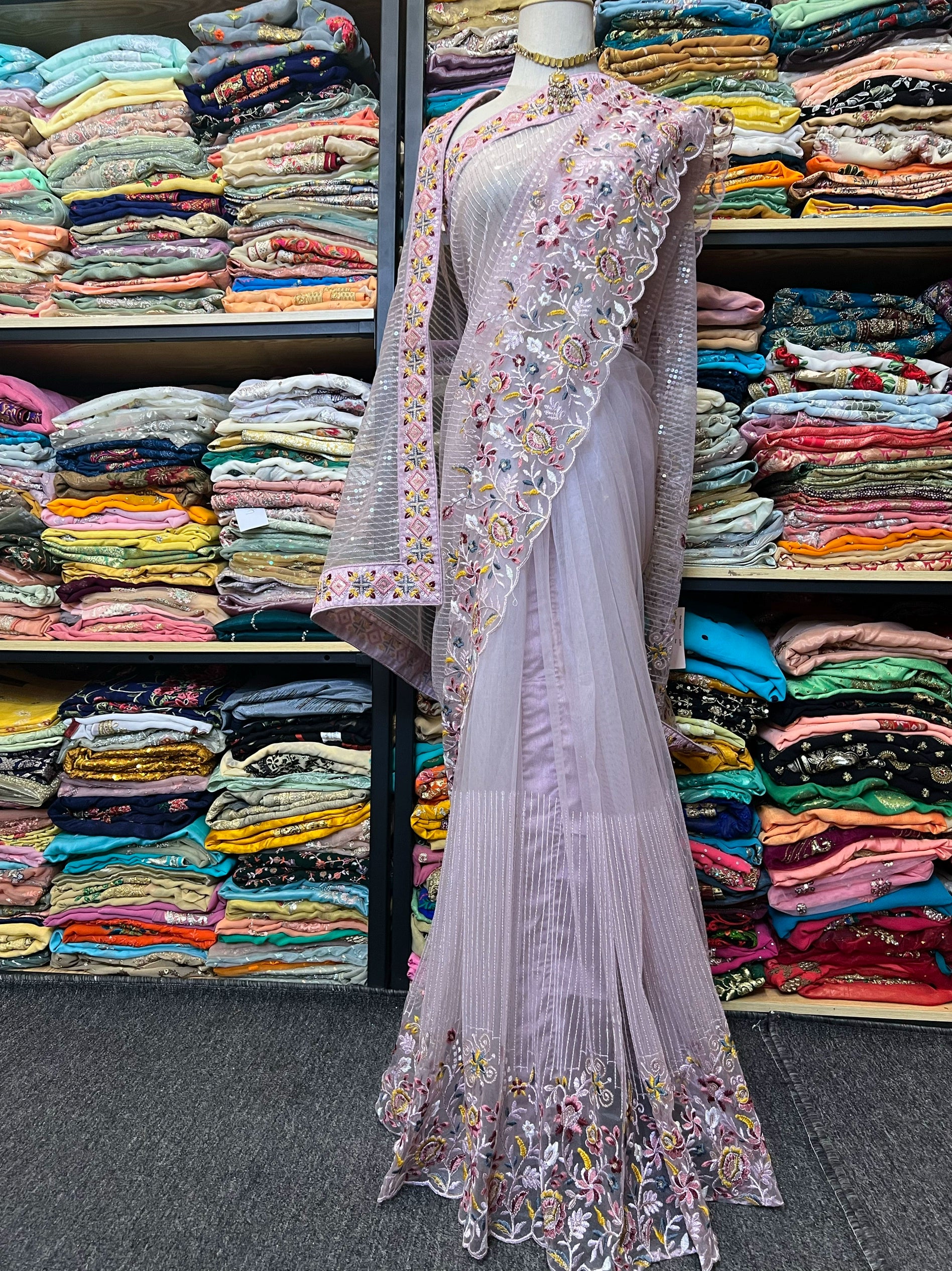 Indian Beaded Sari