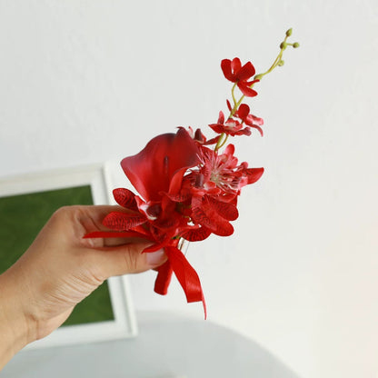 Groom Boutonniere Pin Wedding Lapel Flower Photo Prop