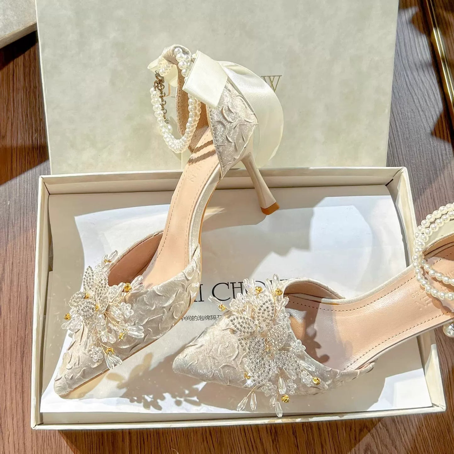 Elegant Princess Heeled Sandal with Satin Finish, Women’s Size 35‑40
